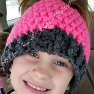30 Minute Crochet Ponytail/Messy Bun Hat *PATTERN ONLY*