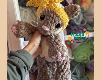 Crocheted Siamese Kitty Cat Plushie: Handmade Stuffed Animal Lovey