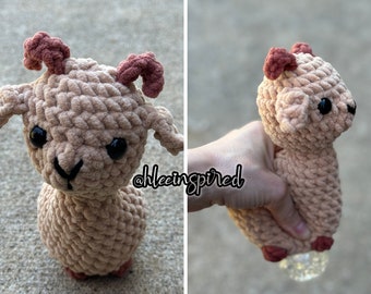 Gerty Goat No Sew Crochet Barnyard Belly Pop Stress Ball Pattern ONLY