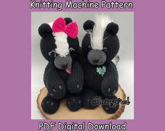 Skunk Rundstrickmaschine PDF NUR Nähanleitung Addi Sentro Tutorial Rezept