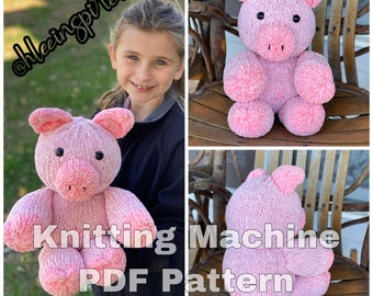 Pig Circular Knitting Machine PATTERN ONLY Addi Sentro Tutorial Recipe