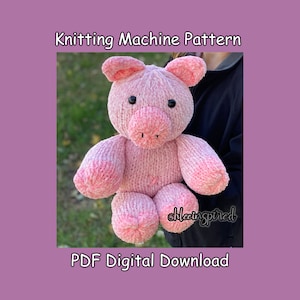 Pig Circular Knitting Machine PATTERN ONLY Addi Sentro Tutorial Recipe