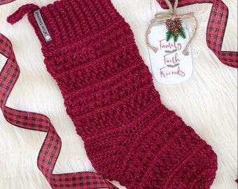 Hazelee Stocking / Crochet Christmas Stocking / *PDF PATTERN ONLY*