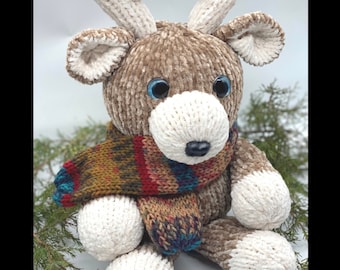 Patroon breimachine hert en rendier: zelfstudie knuffeldieren (pdf-patroon)