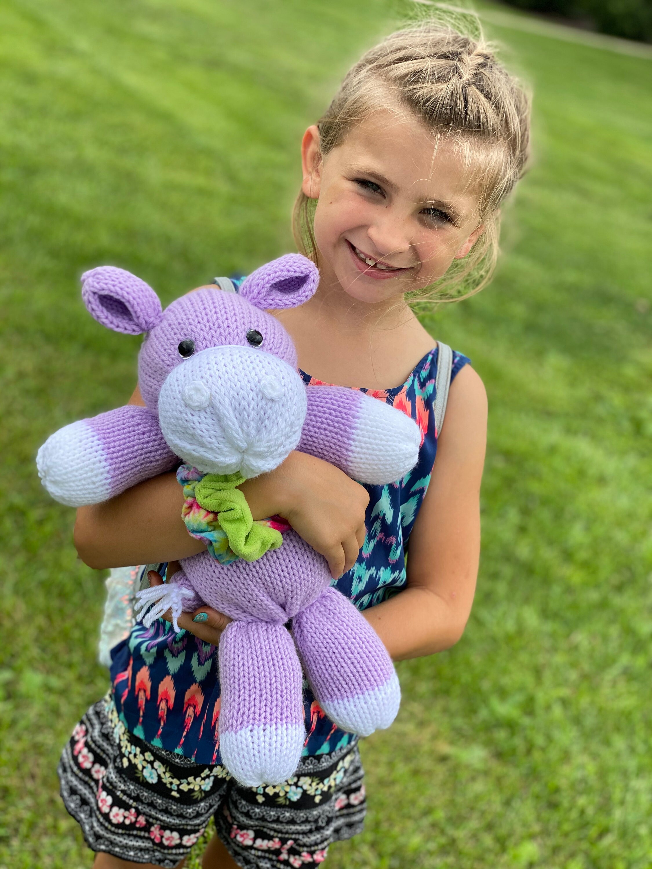 Hannah The Hippo And Baby Knitting Machine Tutorial Pdf Pattern Sentro