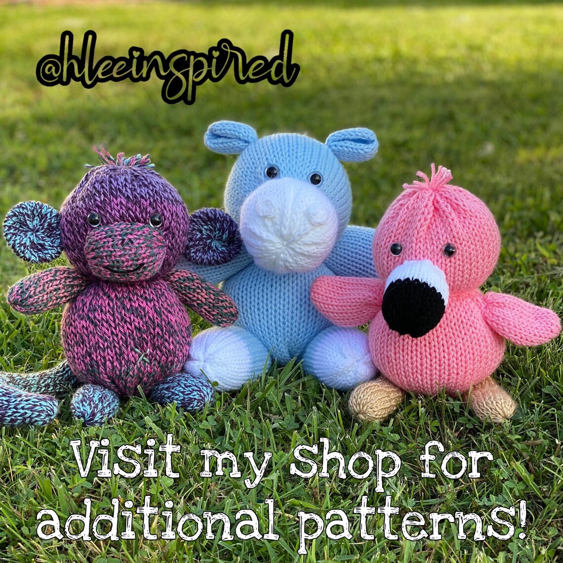 Horse Unicorn Zebra Knitting Machine Tutorial PDF Pattern Addi Etsy