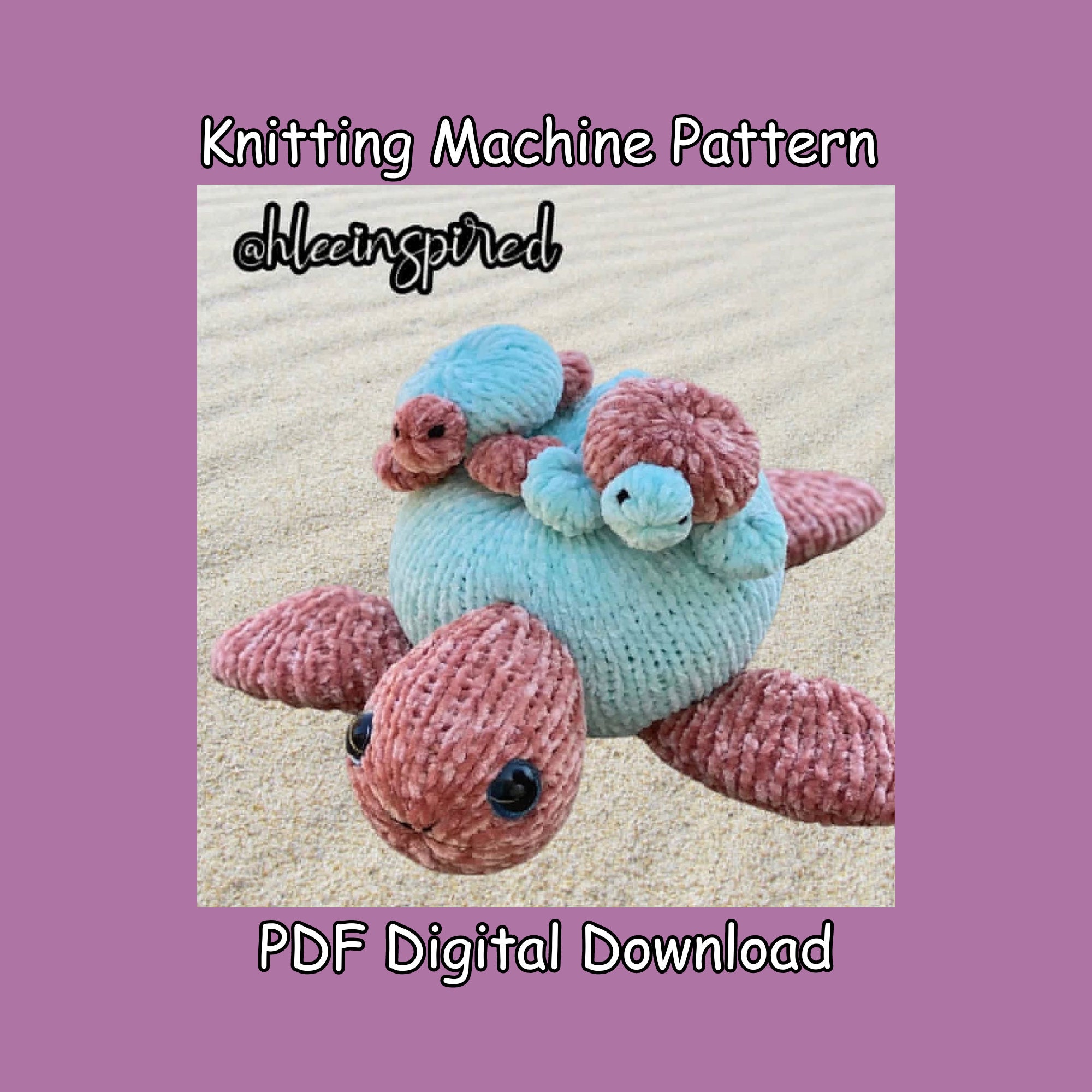 How to knit sea animals - Free Knitting machine pattern - A Crafty Concept