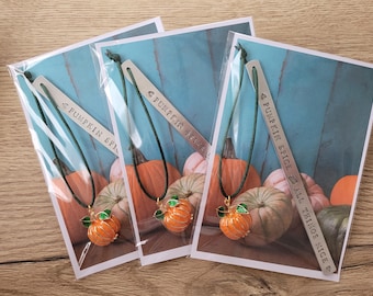 Handmade Stamped Bookmark - Pumpkin Spice Gift