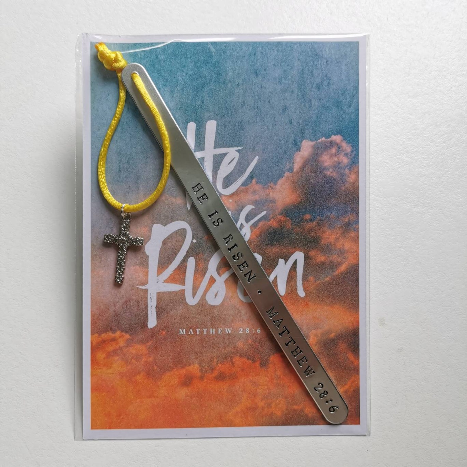 Handmade Stamped Bookmark He Is Risen Easter Christ's Etsy