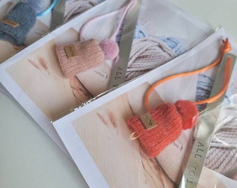 Handmade Stamped Bookmark - All You Knit Is Love Gift Therapy