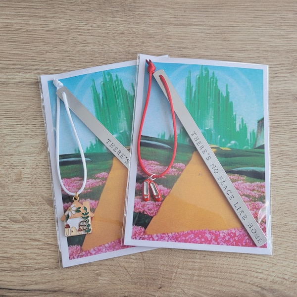 Handmade Stamped Bookmark - The Wizard of Oz There's No Place Like Home