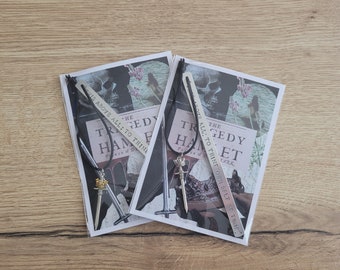 Handmade Stamped Bookmark - The Tragedy of Hamlet Shakespeare Gift
