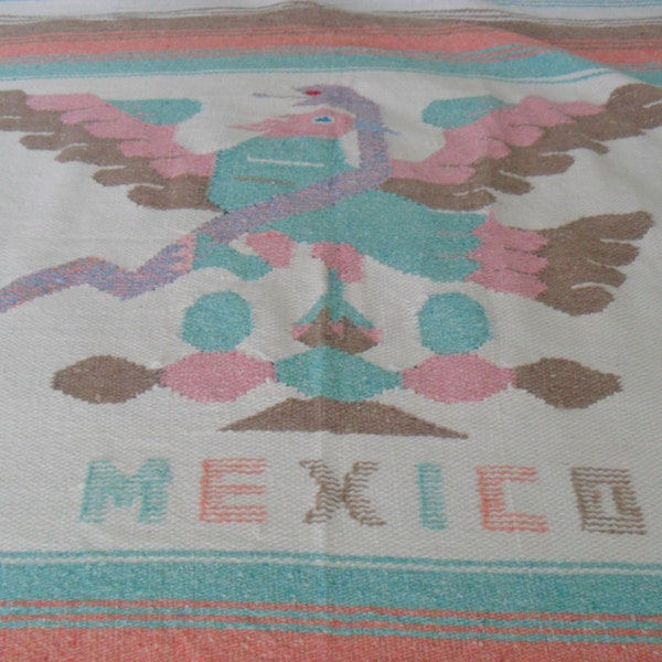 Mexican Woven Textile Blanket Rug