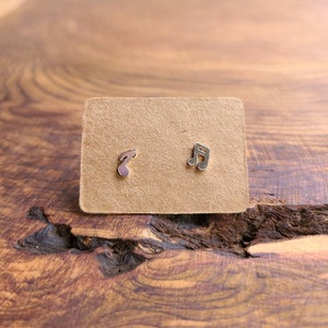Music note stud earrings, Music note earrings, Music note jewelry, sterling silver studs, dainty earrings, dainty silver studs, Music note