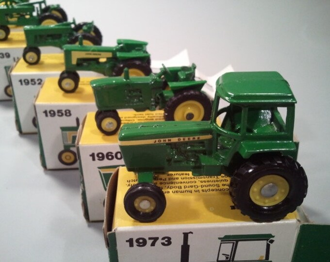 8 John Deere Miniature Toy Tractors 18921973 Etsy