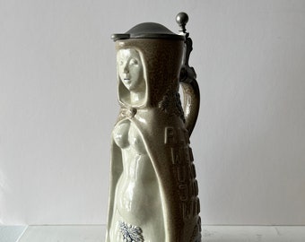 Wine Witch Vintage Stoneware Stein made in West Germany