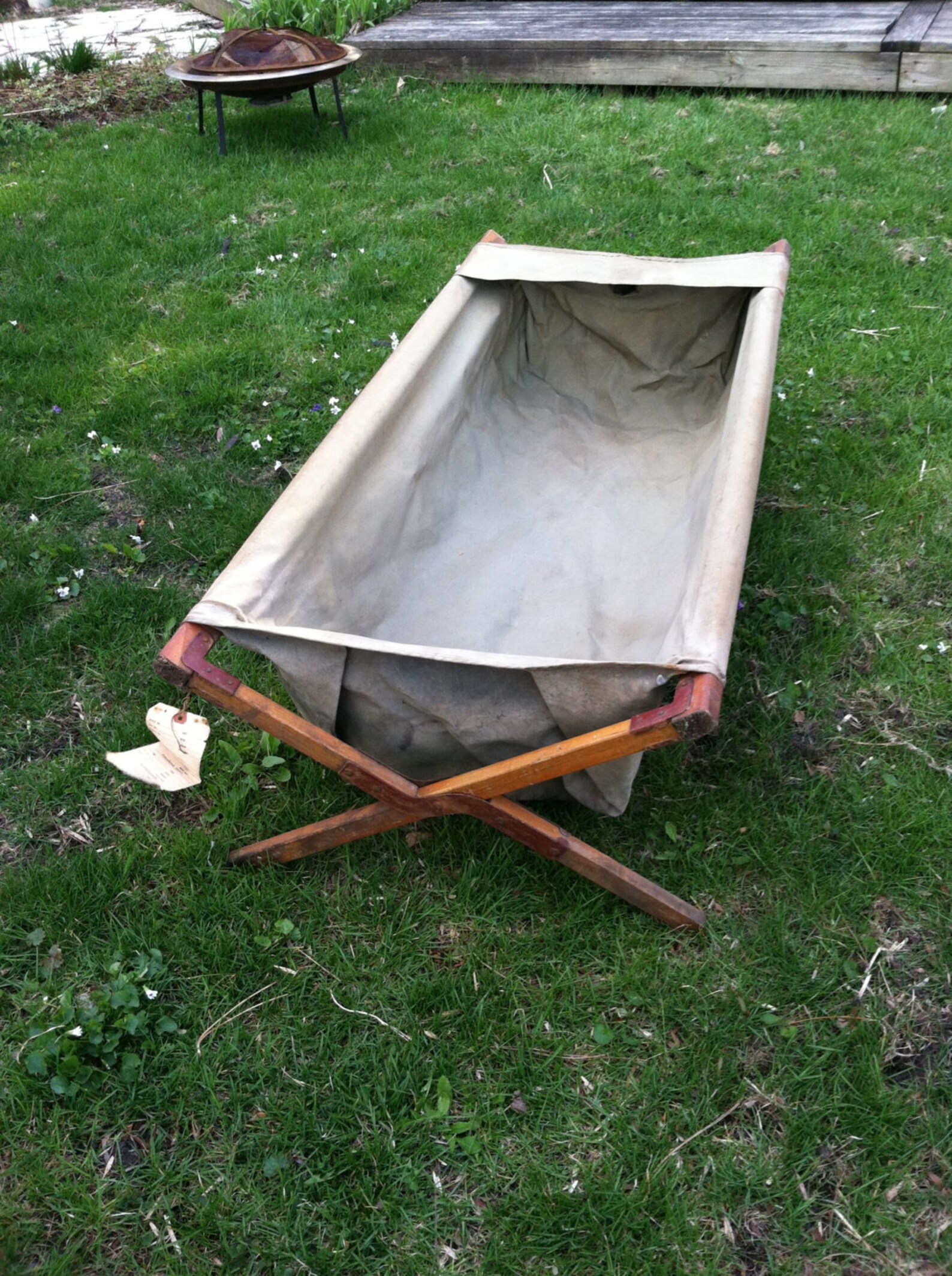 Antique Folding Outdoor Bathtub 1915 Etsy