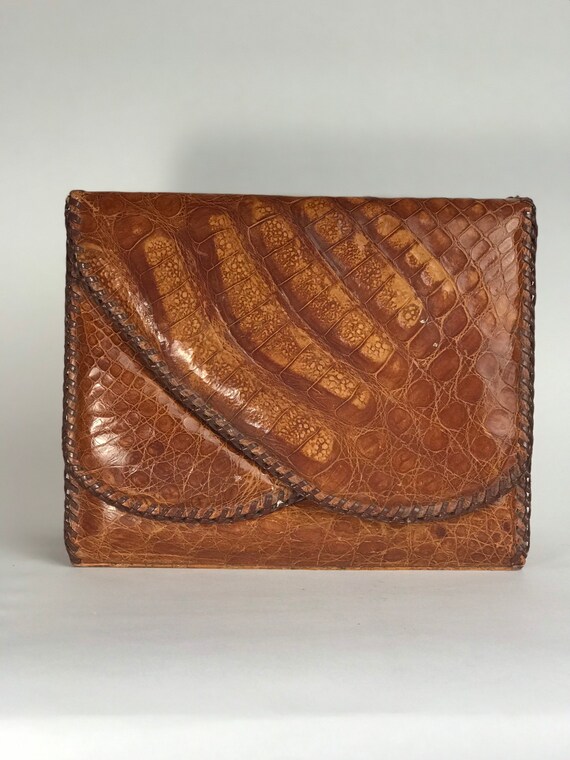 Antique Rare and beautiful Authentic Alligator Bag
