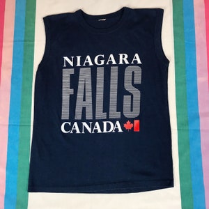 Vintage Single Stitch Niagara Falls Canada Ärmelloses Shirt Medium