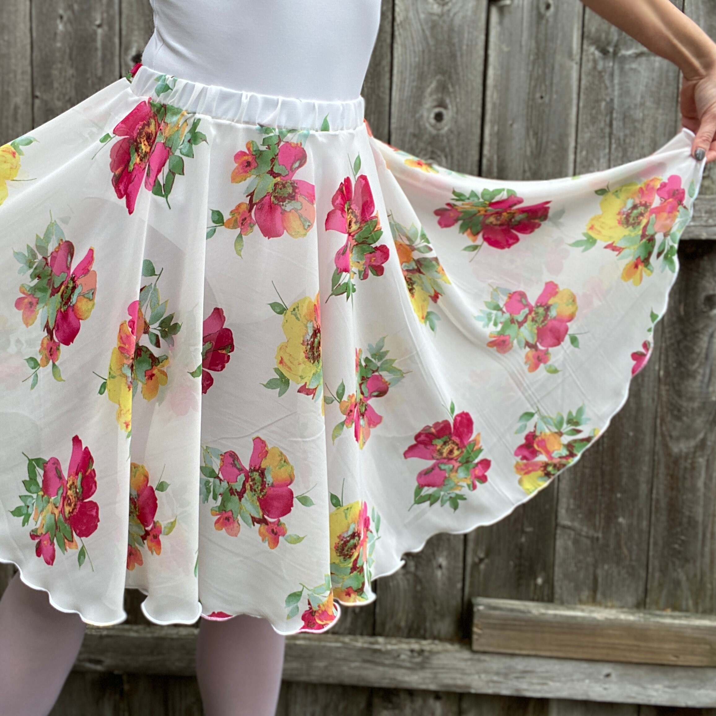 Fiesta Floral Adult Pirouette Pull-On Skirt | Etsy