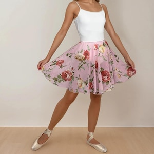 Pink Floral Chiffon Ballet Skirt - Limited Edition Pirouette Skirt