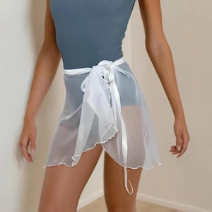 White Chiffon Ballet Wrap Skirt - Classical
