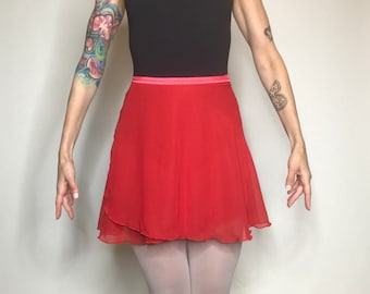 Red Ballet Wrap Skirt