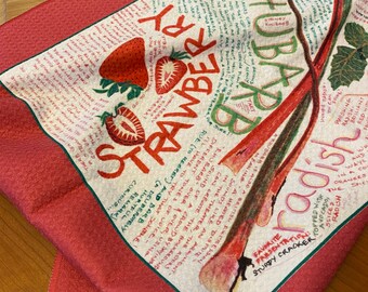 SPRING SPLENDOR, drawings on sturdy kitchen towel