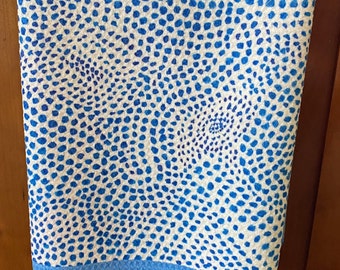 BLUE DOTS swirl on a sturdy Kitchen Towel