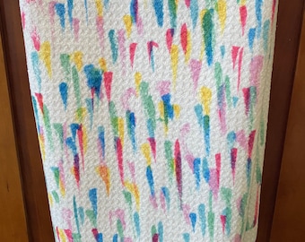 SPARKLES, multi-color on a sturdy Kitchen Towel