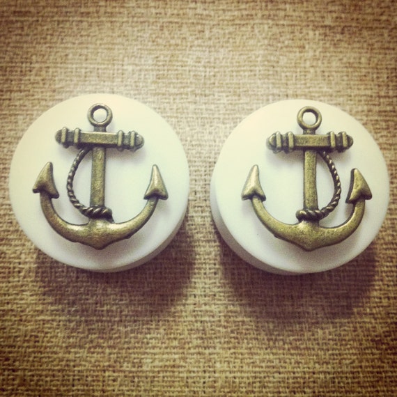 Items similar to Gold Anchor Ear Plugs on Etsy