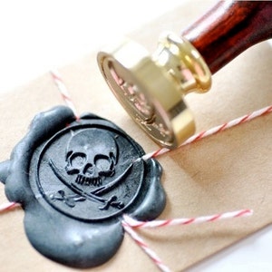 Pirate Skull Sword Wax Seal Stamp | Backtozero