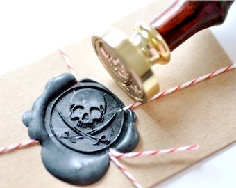 Pirate Skull Sword Wax Seal Stamp | Backtozero