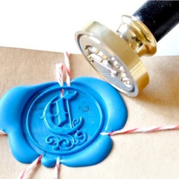 Personalized Custom Gothic Initial Letter Wax Seal Stamp | Backtozero