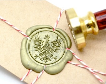 Heraldic Eagle Phoenix with Crown Wax Seal Stamp | Backtozero