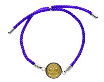 Crown Signet Bracelet | Available in 23 Colors | Backtozero