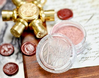Metallic Highlight Powder for Wax Seal Stamp | Rose Gold | Backtozero B20