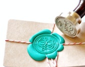 Personalized Custom Double Script Initials Ampersand Wax Seal Stamp | Backtozero