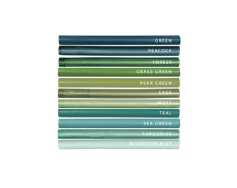 Shades of Green Glue Gun Sealing Wax Sticks of your choice | Backtozero