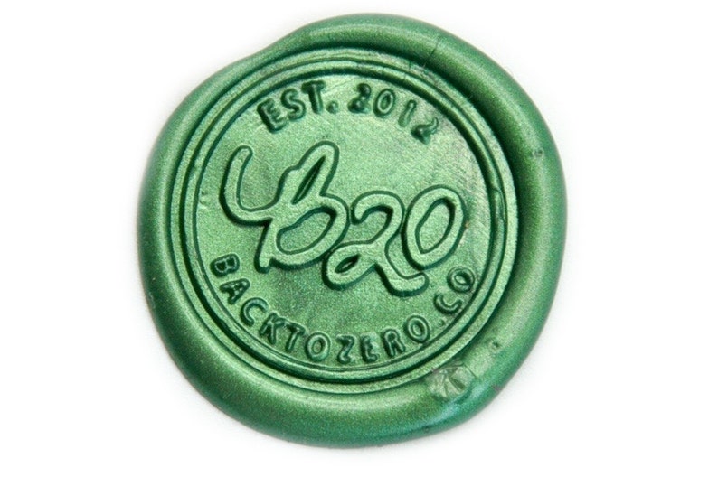 2 Metallic Green Wick Sealing Wax Sticks Backtozero image 2