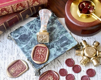 OOAK Vintage inspirierte Marmor Wachs Versiegelung Basis Display Foto Prop | Verde Alpi | Backtozero B20