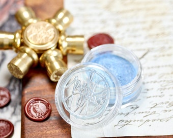 Metallic Highlight Powder for Wax Seal Stamp | Light Blue | Backtozero B20