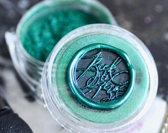 Chrome Metallic Highlight Powder for Wax Seal Stamp | Pine Green | Backtozero B20
