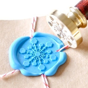 Snowflake Holiday Snow Wax Seal Stamp | Backtozero