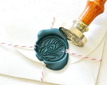 Peacock Feather Wax Seal Stamp | Backtozero