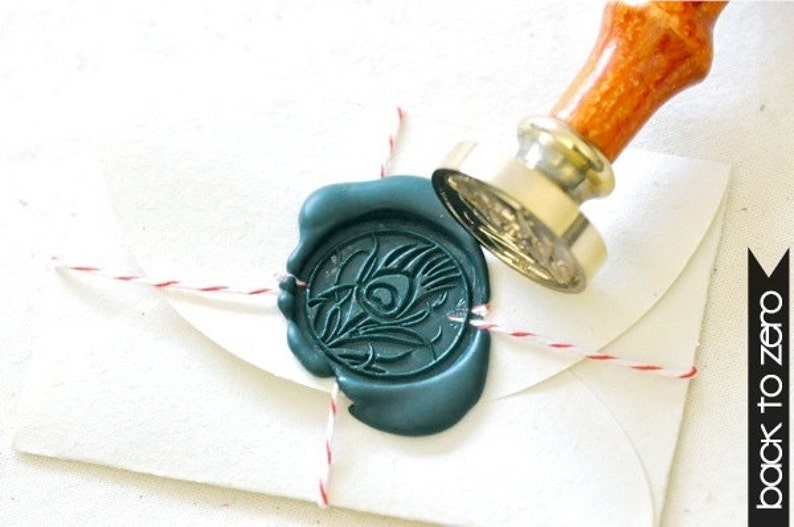Peacock Feather Wax Seal Stamp | Backtozero 