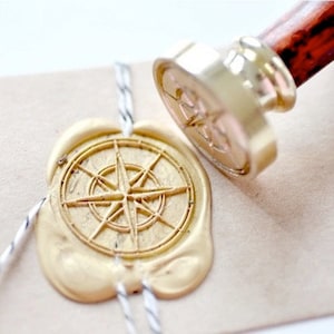 Adventure Compass Wax Seal Stamp Backtozero image 1