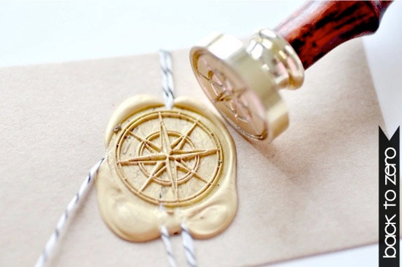 Adventure Compass Wax Seal Stamp | Backtozero 