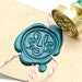 Personalized Wedding Custom Triple Initials Monogram Wax Seal Stamp | Backtozero 