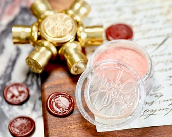 Metallic Highlight Powder for Wax Seal Stamp | Peach Gold | Backtozero B20